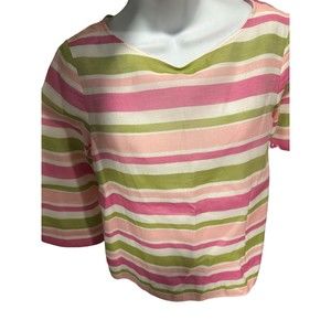 Ann Mashburt Med  Striped Top NWOT